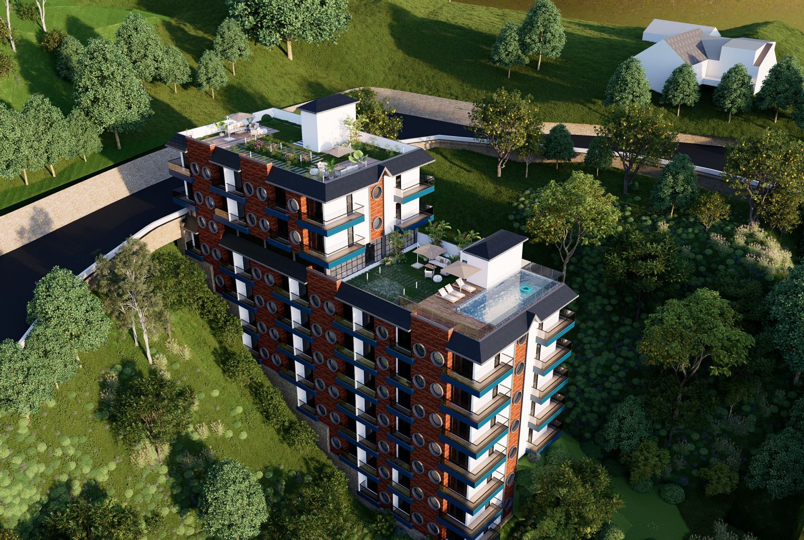 Vincent Alpine Stays hillside location